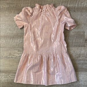 Janie and Jack Striped Metallic Dropwaist Dress Size 4